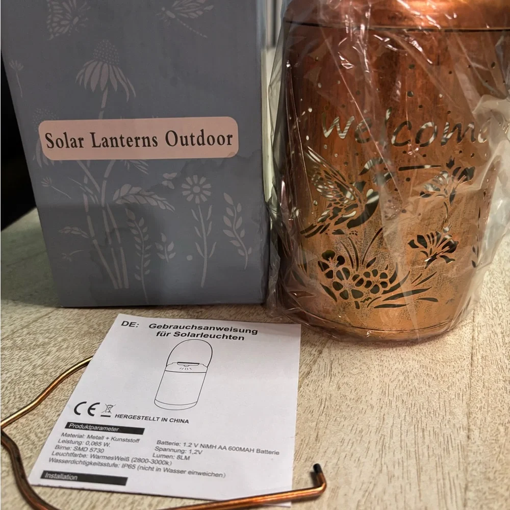 Solar Lanterns Outdoor Copper Lantern